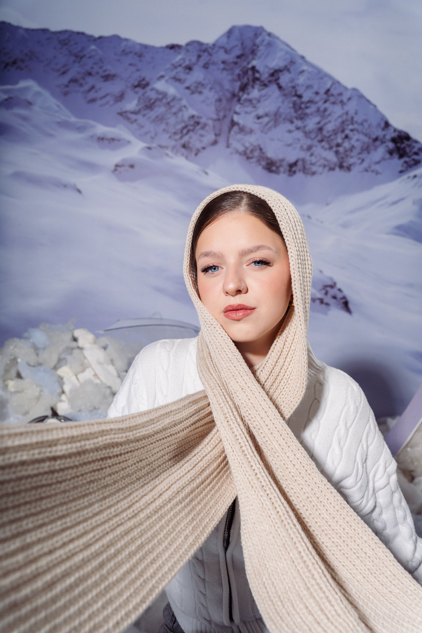 Off White Balaclava Scarf