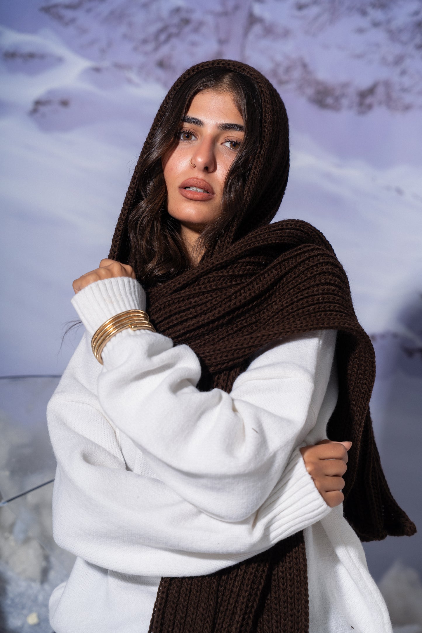 Brown Balaclava Scarf