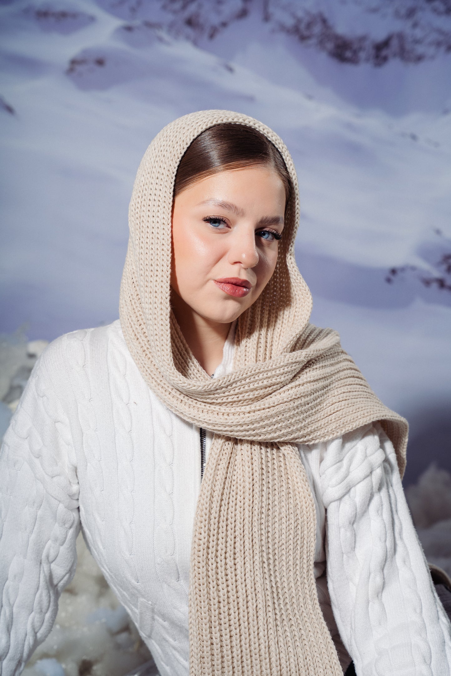 Off White Balaclava Scarf