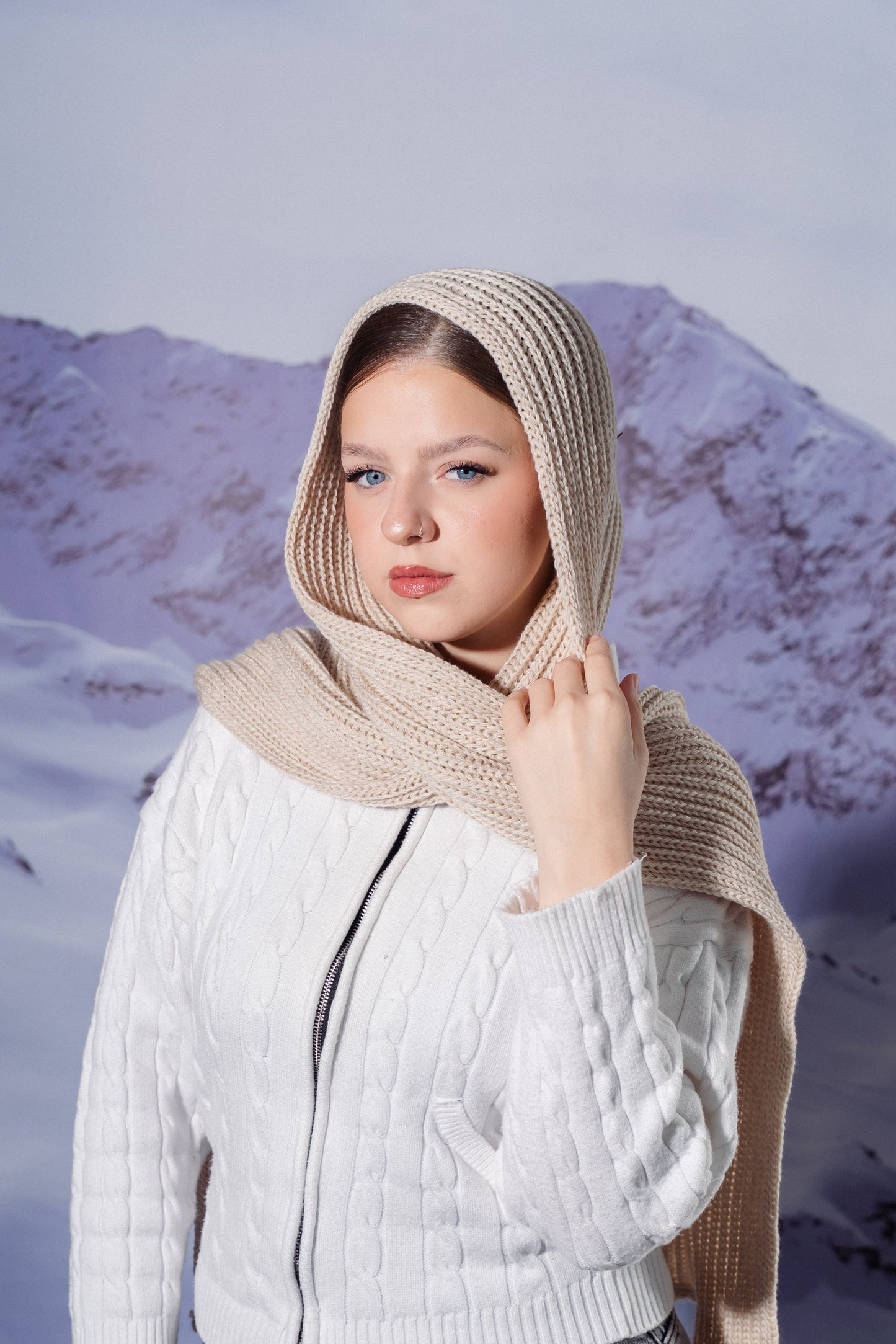 Off White Balaclava Scarf