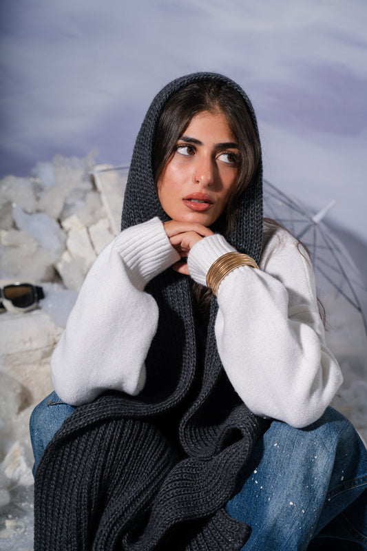 Dark gray Balaclava Scarf