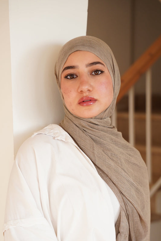 Soft Crinkle Weave - Café Beige